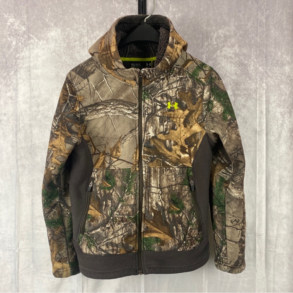 Under Armour Real Tree Camo Hunting, Full-zip Jacket, Youth Large